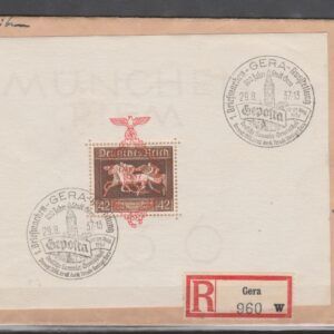 Duitsland 1937 Blok 10 Das braune Band van Duitsland op R-Brief