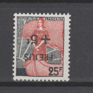Frankrijk 1959 1229 b Frejus omgekeerde opdruk met certificaat en keur Calves