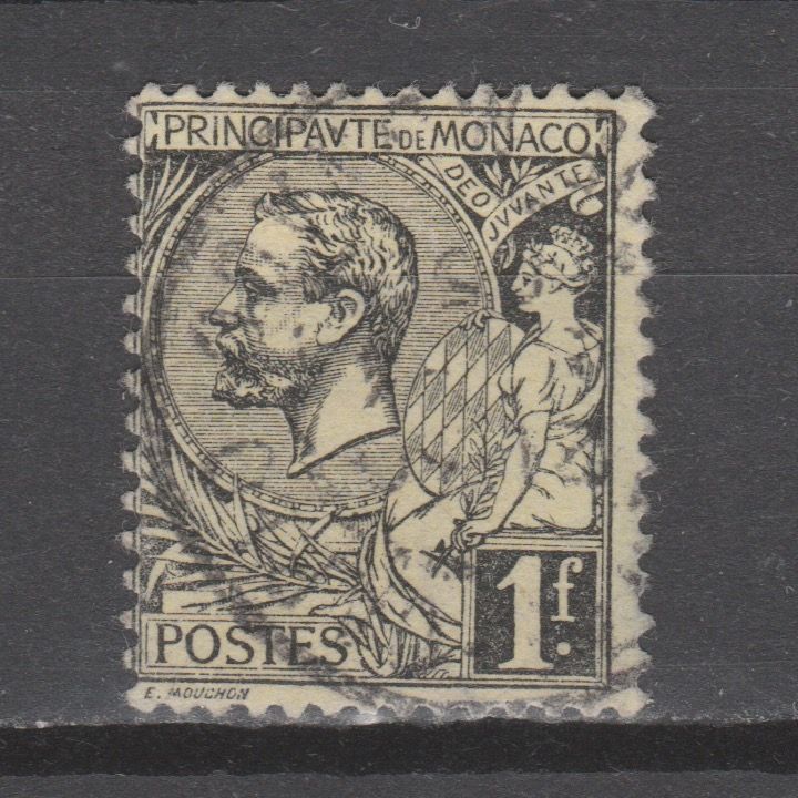 Monaco 1891 20 Prins Albert I gestempeld