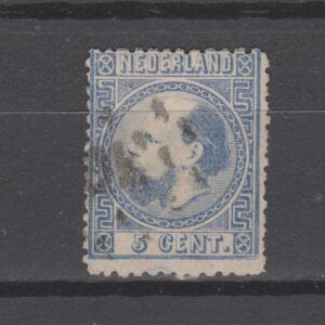Nederland 1867 7ID Willem III gestempeld