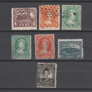 New Brunswick (Canada) 1860 SG 7-19 gestempeld