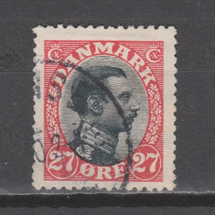 Denemarken 1918 101 Koning Christiaan X gestempeld