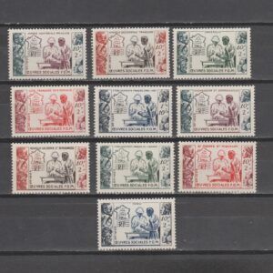 Frankrijk 1950 Koloniën gezondheid omnibus uitgifte