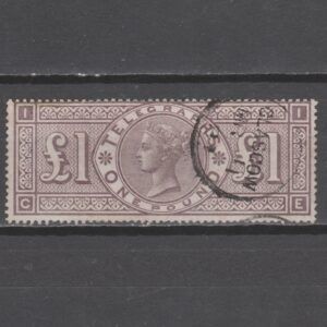 Groot-Brittannië 1876 T17 Telegraphs Victoria gestempeld
