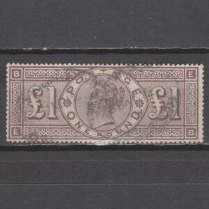 Groot-Brittannië 1884 185 £1 brown-lilac Victoria gekeurd gestempeld