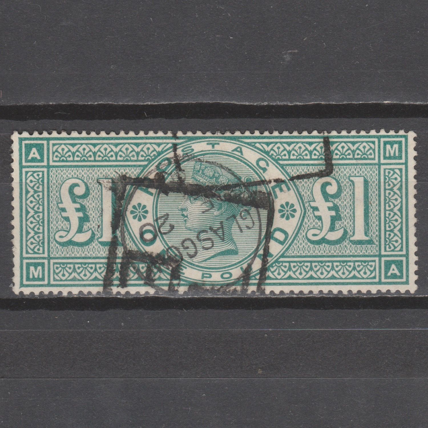 Groot-Brittannië 1887 212 £1 groen Victoria gestempeld - Afbeelding 2