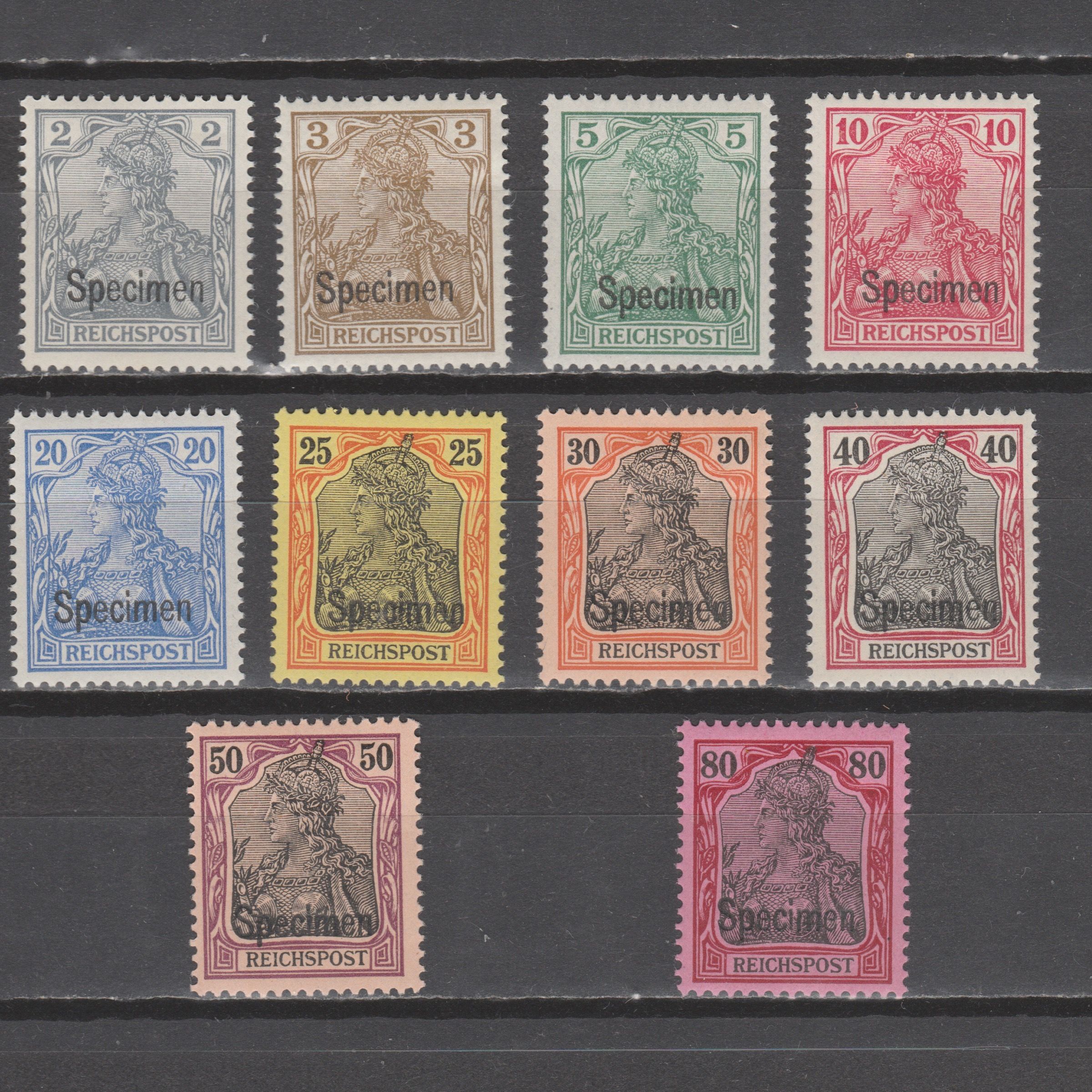 Duitsland 1900 53-62 SP Germania Reichspost met Specimen opdruk ongebruikt