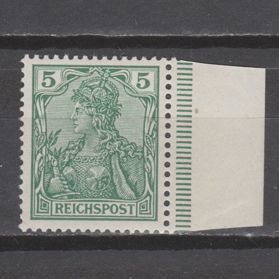 Duitsland 1900 55 Germania Reichspost met randstuk