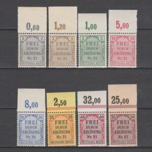 Duitsland 1903 Dienst 1-8 met tab