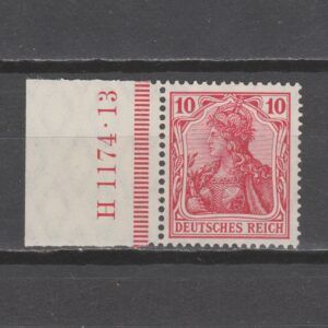 Duitsland 1905 86 I c Germania met tab links gekeurd