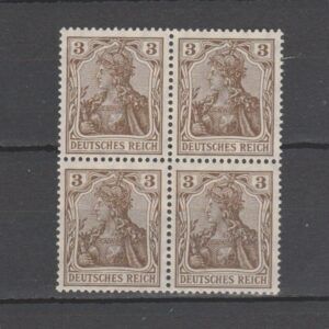 Duitsland 1915 84 II b Germania in blok van 4 gekeurd