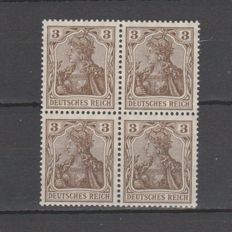 Duitsland 1915 84 II b Germania in blok van 4 gekeurd