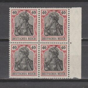 Duitsland 1915 90 II a Germania in blok van 4 gekeurd