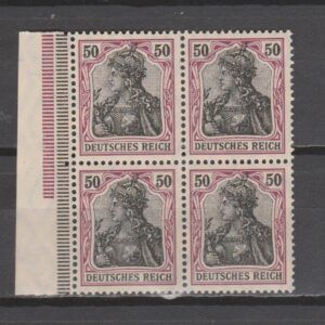 Duitsland 1915 91 II y Germania in blok van 4 gekeurd