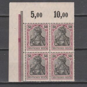 Duitsland 1915 91 II y P OR Germania in blok van 4 gekeurd