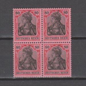 Duitsland 1915 93 II a Germania in blok van 4 gekeurd