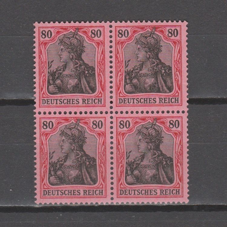 Duitsland 1915 93 II a Germania in blok van 4 gekeurd