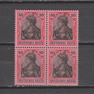 Duitsland 1915 93 II a Germania in blok van 4 met Attest