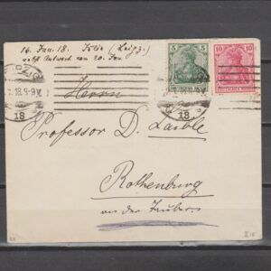 Duitsland 1918 Brief met 1915 86 II d Germania gekeurd