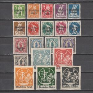 Duitsland 1920 119-138 Abschiedsserie met opdruk