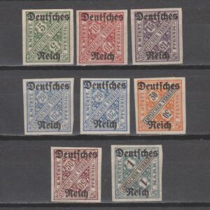 Duitsland 1920 Dienst 57-64 U Ongetand