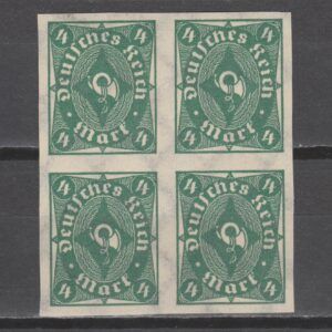 Duitsland 1922 226 U Posthorn ongetand in blok van 4