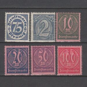 Duitsland 1922 Dienst 69-74