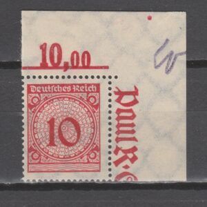 Duitsland 1923 340 P OR C met tab hoekstuk