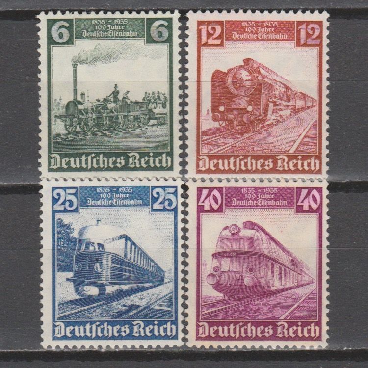 Duitsland 1935 580-583 100 Jahre Eisenbahn