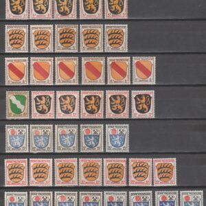 00361 Duitsland 1945 1-10 Franse Zone alle papier soorten