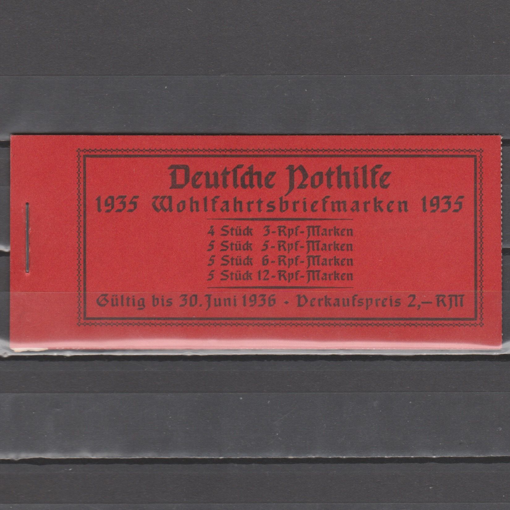 Duitsland 1935 MH 41 Nothilfe (Volkstrachten)