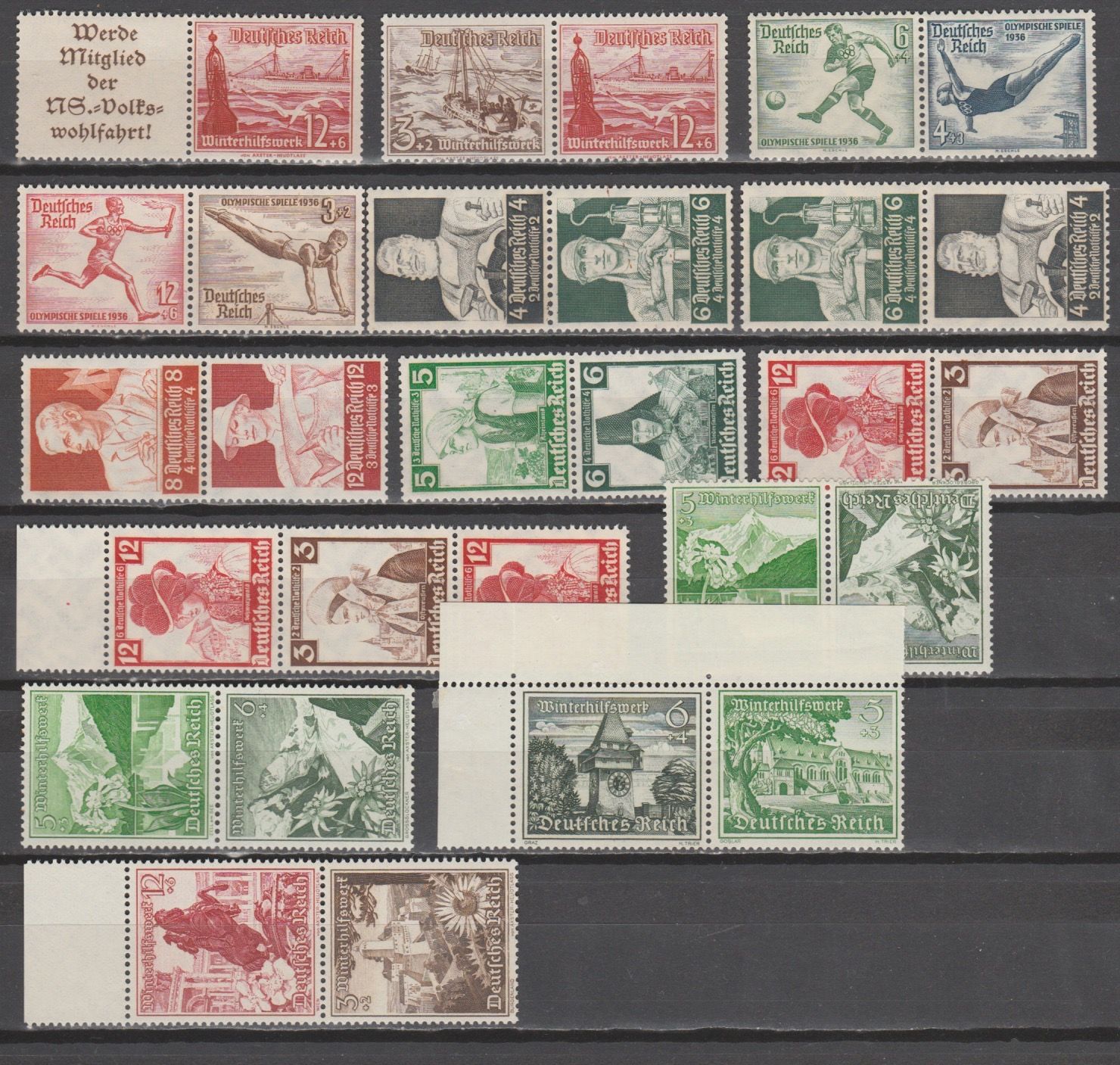 Duitsland 1936-1940 Zusammendrucke