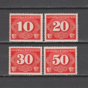 Duitsland 1940 Generalgouvenernement 1-4 Zustellungsmarken