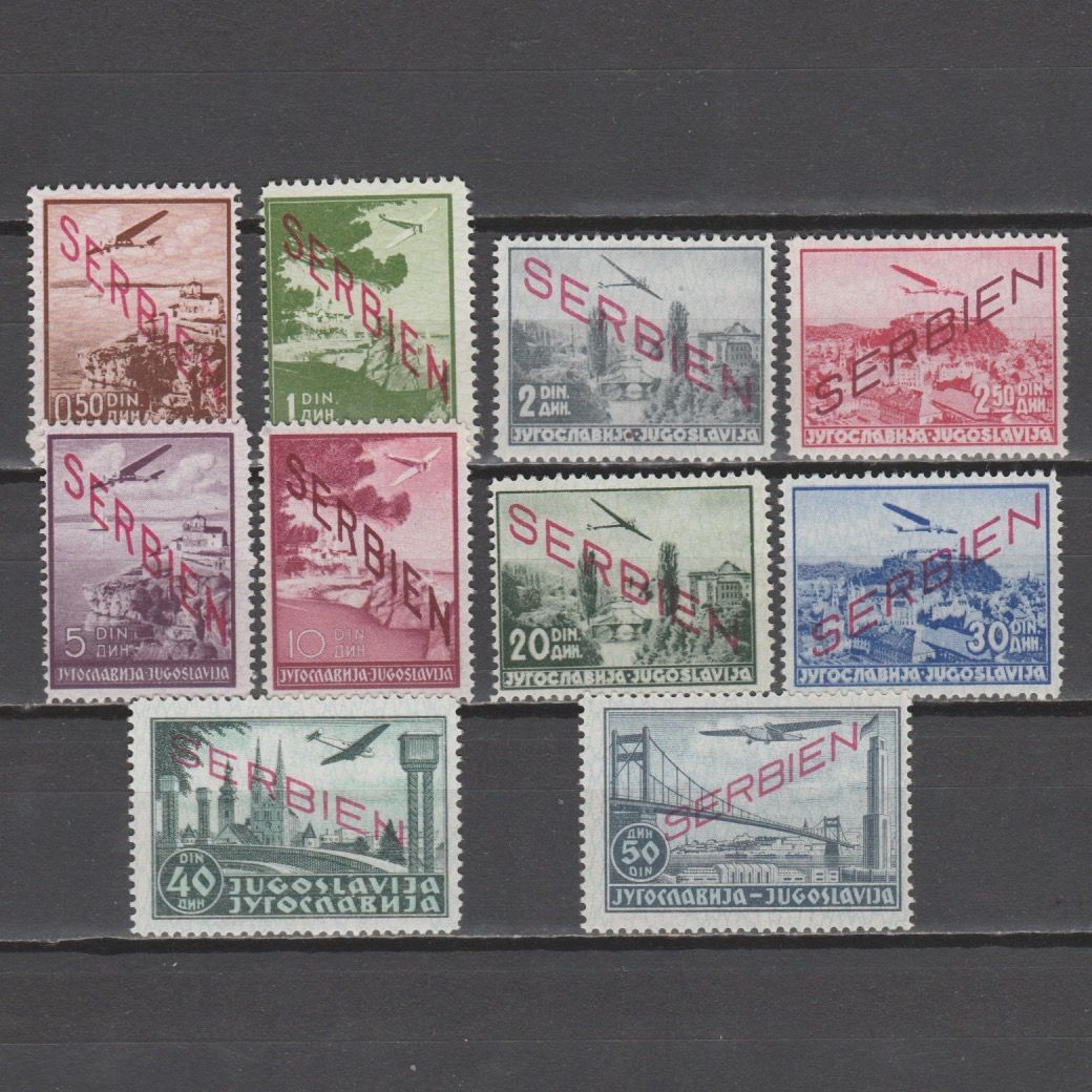 Duitsland 1941 Serbien 16-25 Luchtpost