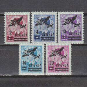 Duitsland 1942 Serbien 66-70 Luchtpost