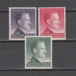 Duitsland 1943 Generalgouvernement 101-103 Adolf Hitler