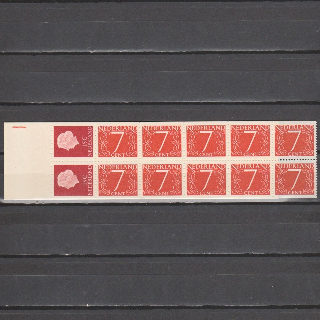 Nederland 1964 PB 1MZ met registerstreep rood